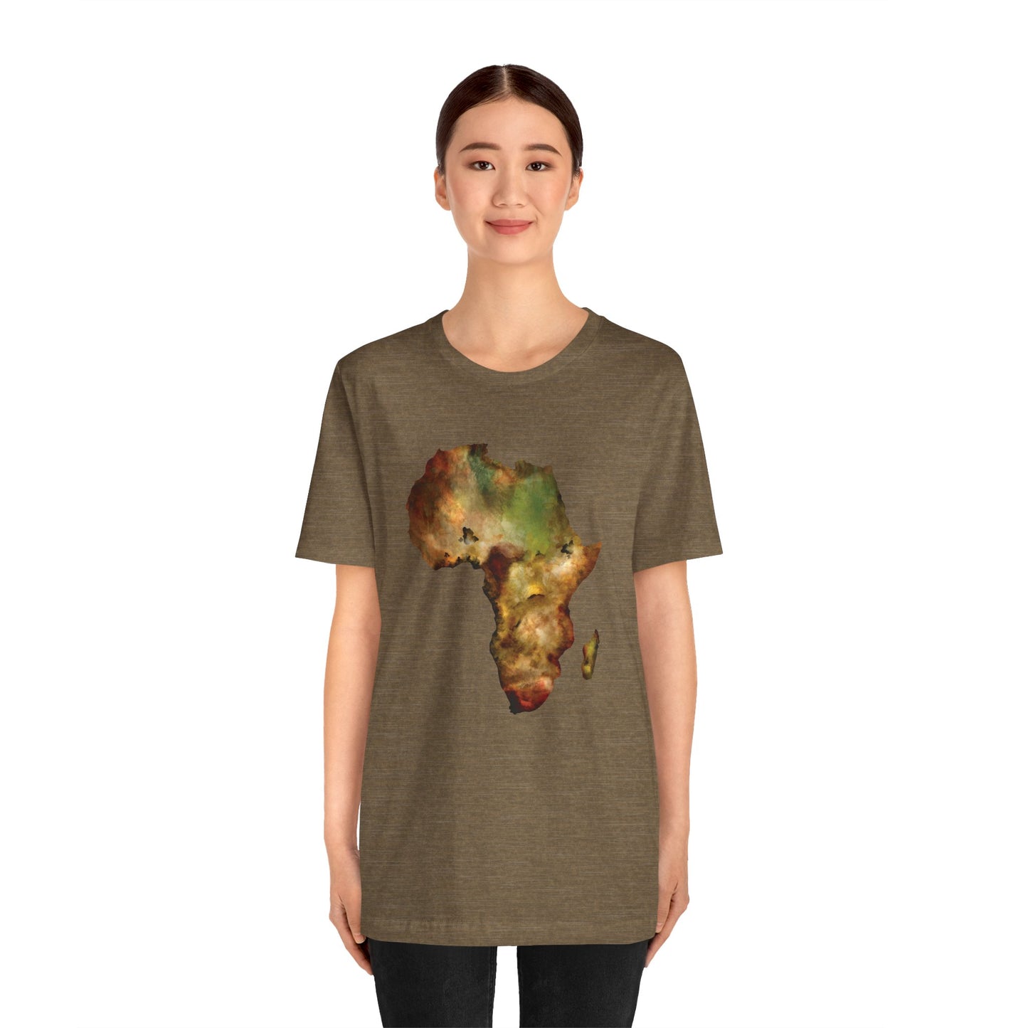 Africa Map Adult Unisex Tee Shirt by Zoo Guide™