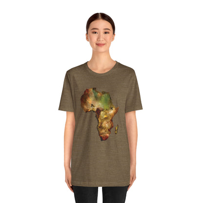 Africa Map Adult Unisex Tee Shirt by Zoo Guide™