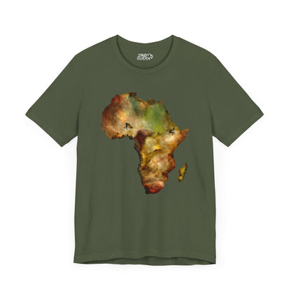 Africa Map Adult Unisex Tee Shirt by Zoo Guide™