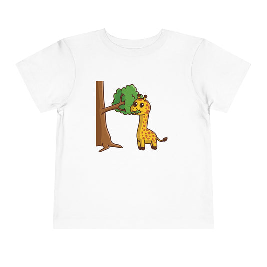 Giraffe Snackin' Kawaii Style Toddler Tee Shirt by Zoo Guide™