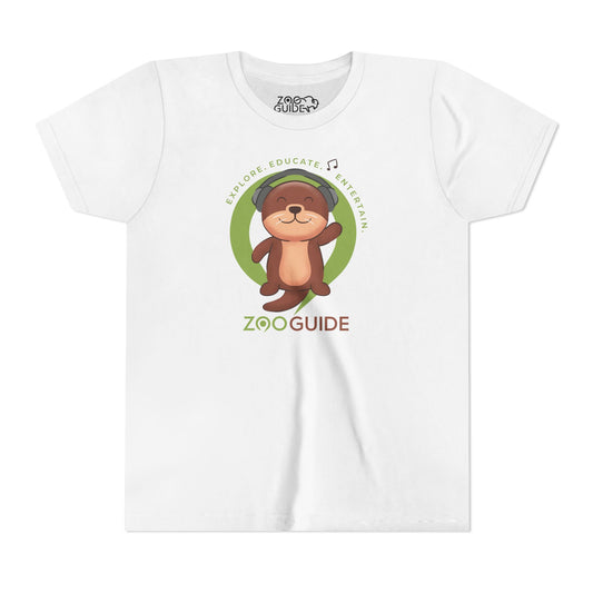 Asian Small Clawed Otter Jammin' in Zoo Guide™ Waypoint Icon Youth Tee Shirt by Zoo Guide™