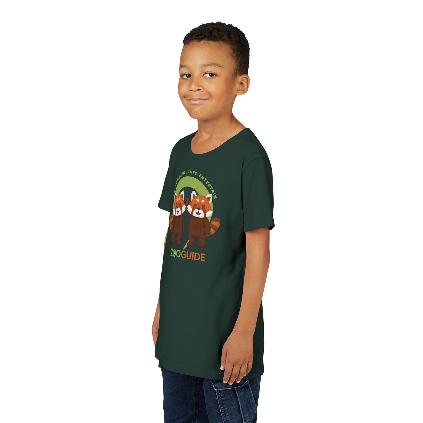 Red Panda Pals in Zoo Guide™ Waypoint Icon Youth Tee Shirt by Zoo Guide™