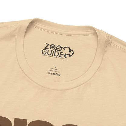 BISON Color Adult Unisex Tee Shirt by Zoo Guide™