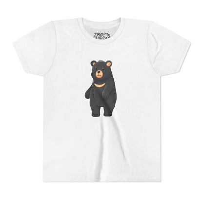 American Black Bear Standing Youth Tee Shirt by Zoo Guide™