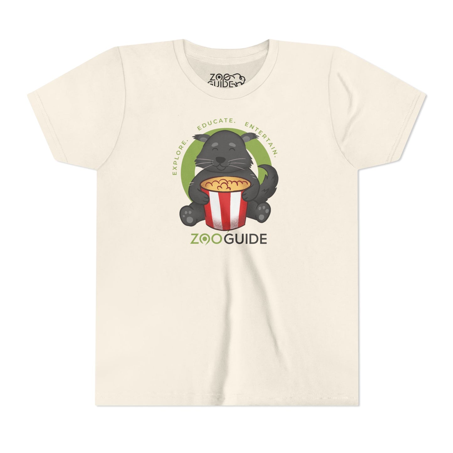 Binturong Eating Popcorn in Zoo Guide™ Waypoint Icon Youth Tee Shirt by Zoo Guide™