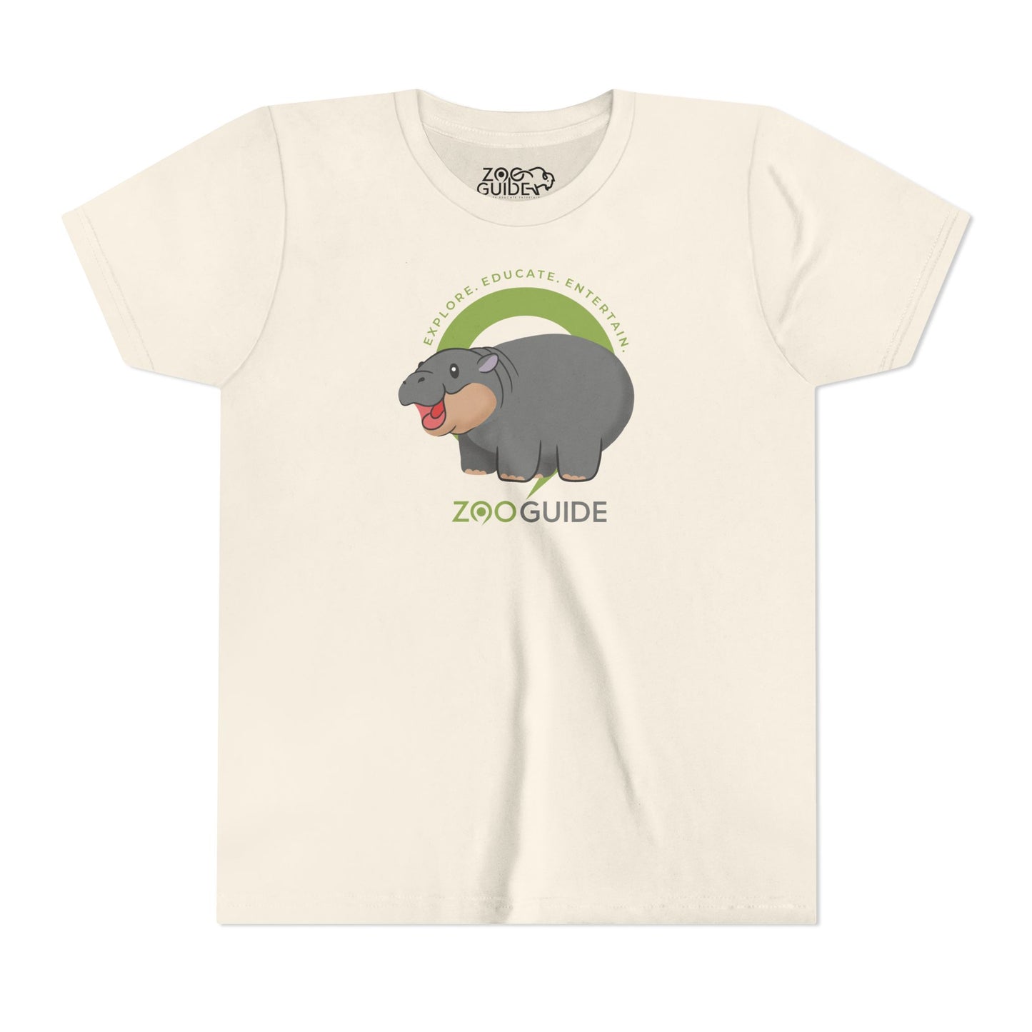 Pygmy Hippo Open Mouth in Zoo Guide™ Waypoint Icon Youth Tee Shirt by Zoo Guide™