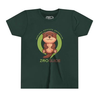 Asian Small Clawed Otter in Zoo Guide™ Waypoint Icon Youth Tee Shirt by Zoo Guide™