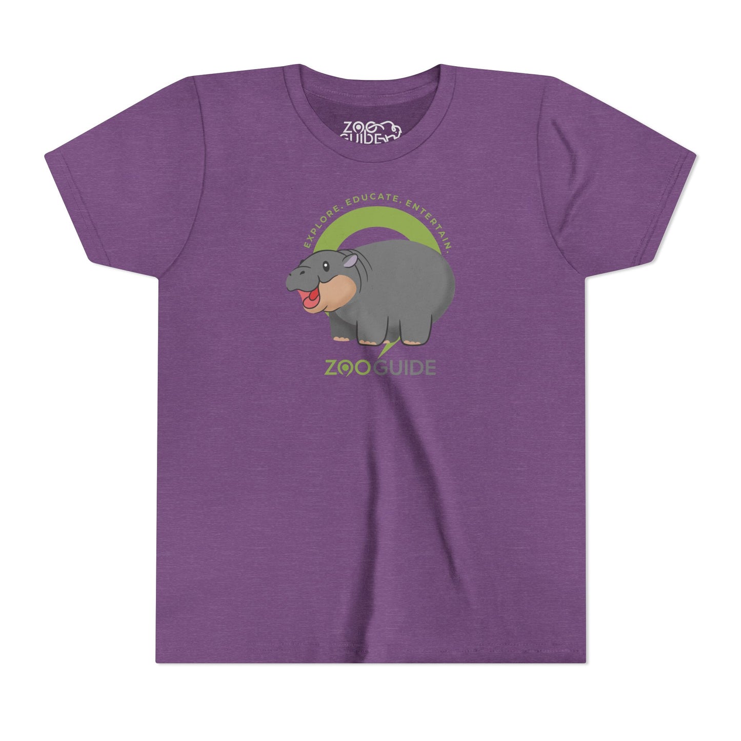 Pygmy Hippo Open Mouth in Zoo Guide™ Waypoint Icon Youth Tee Shirt by Zoo Guide™