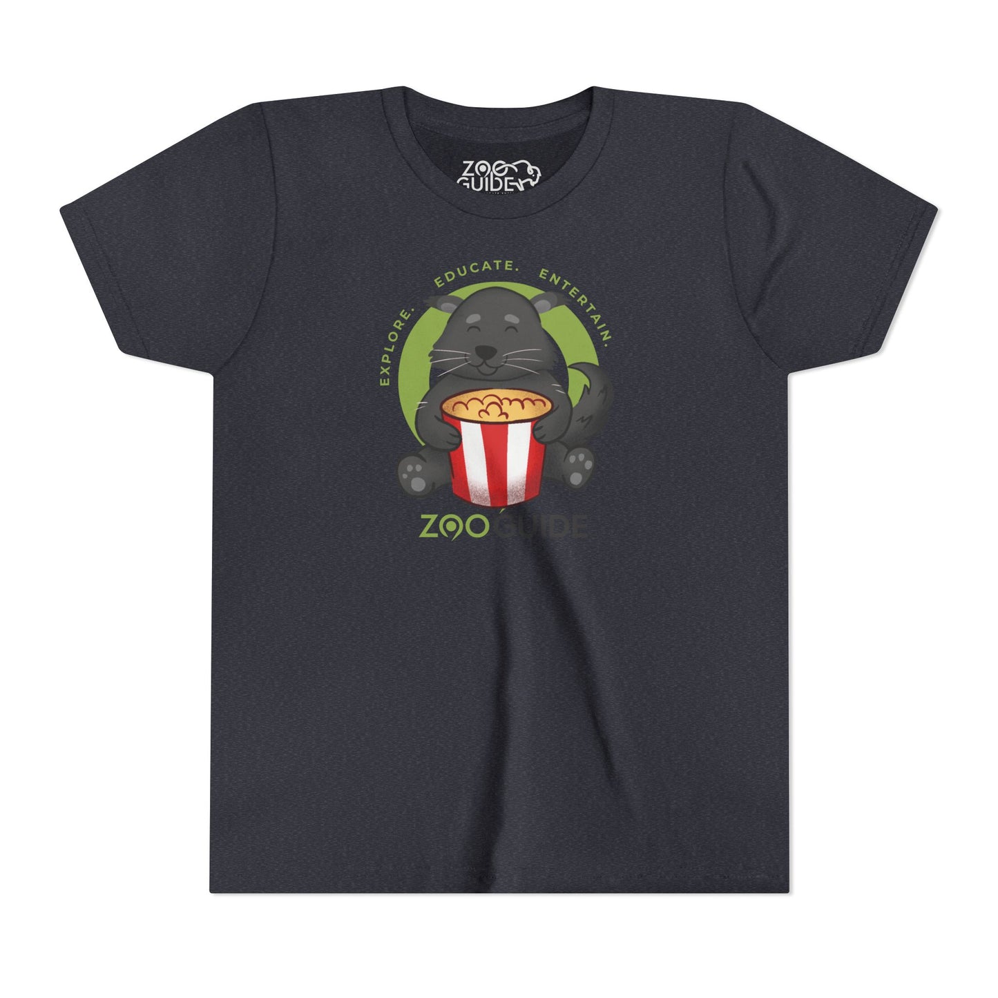 Binturong Eating Popcorn in Zoo Guide™ Waypoint Icon Youth Tee Shirt by Zoo Guide™