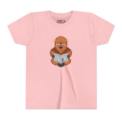 American Bison Reading Youth Tee Shirt by Zoo Guide™