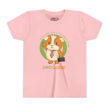 Guinea Pig "Off to Work" in Zoo Guide™ Waypoint Icon Youth Tee Shirt by Zoo Guide™