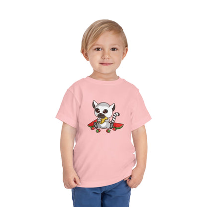 Ring Tailed Lemur Snakin' Kawaii Style Toddler Tee Shirt by Zoo Guide™