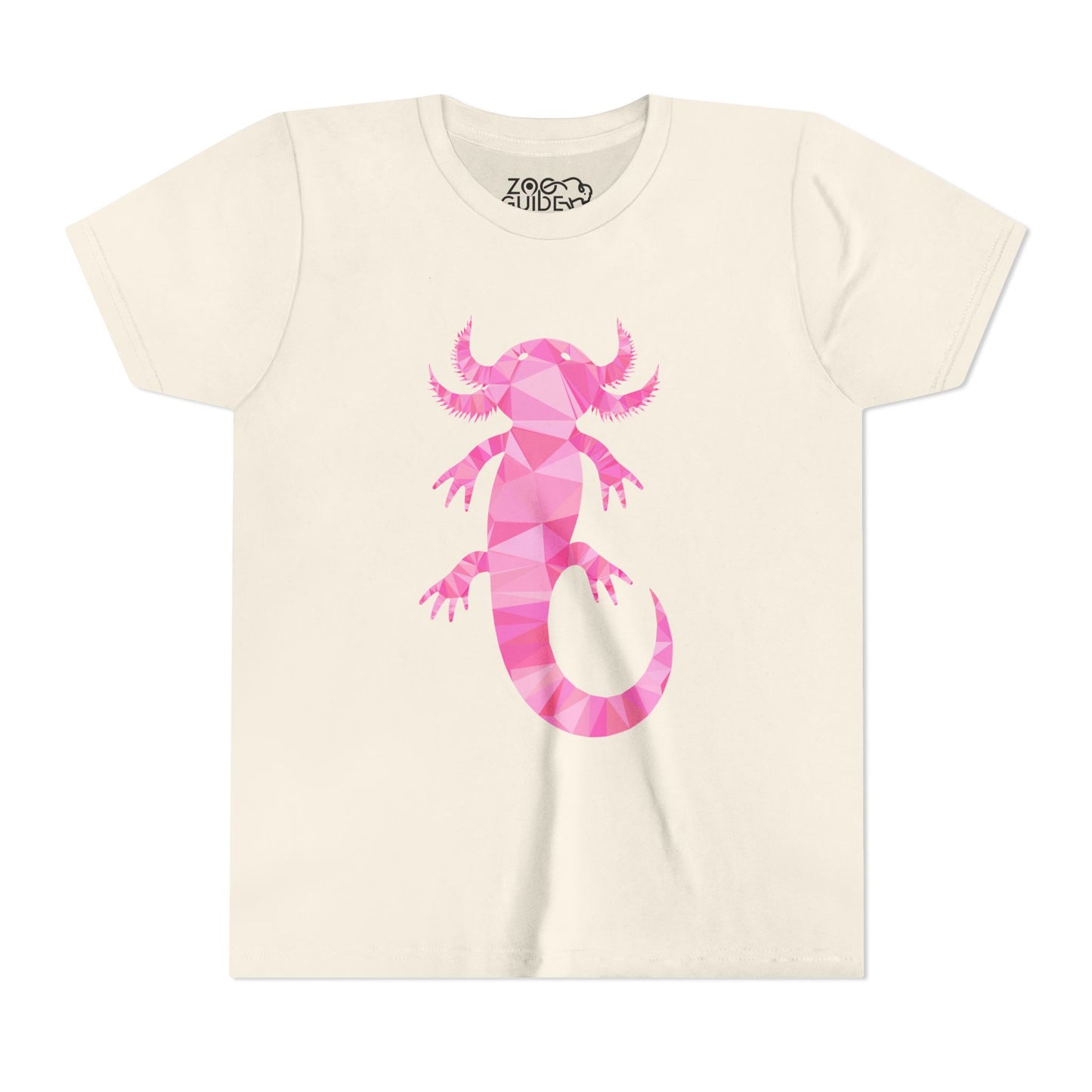 Axolotl Geometric Design Youth Tee Shirt by Zoo Guide™