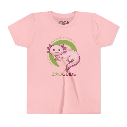 Axolotl in Zoo Guide™ Waypoint Icon Youth Tee Shirt by Zoo Guide™