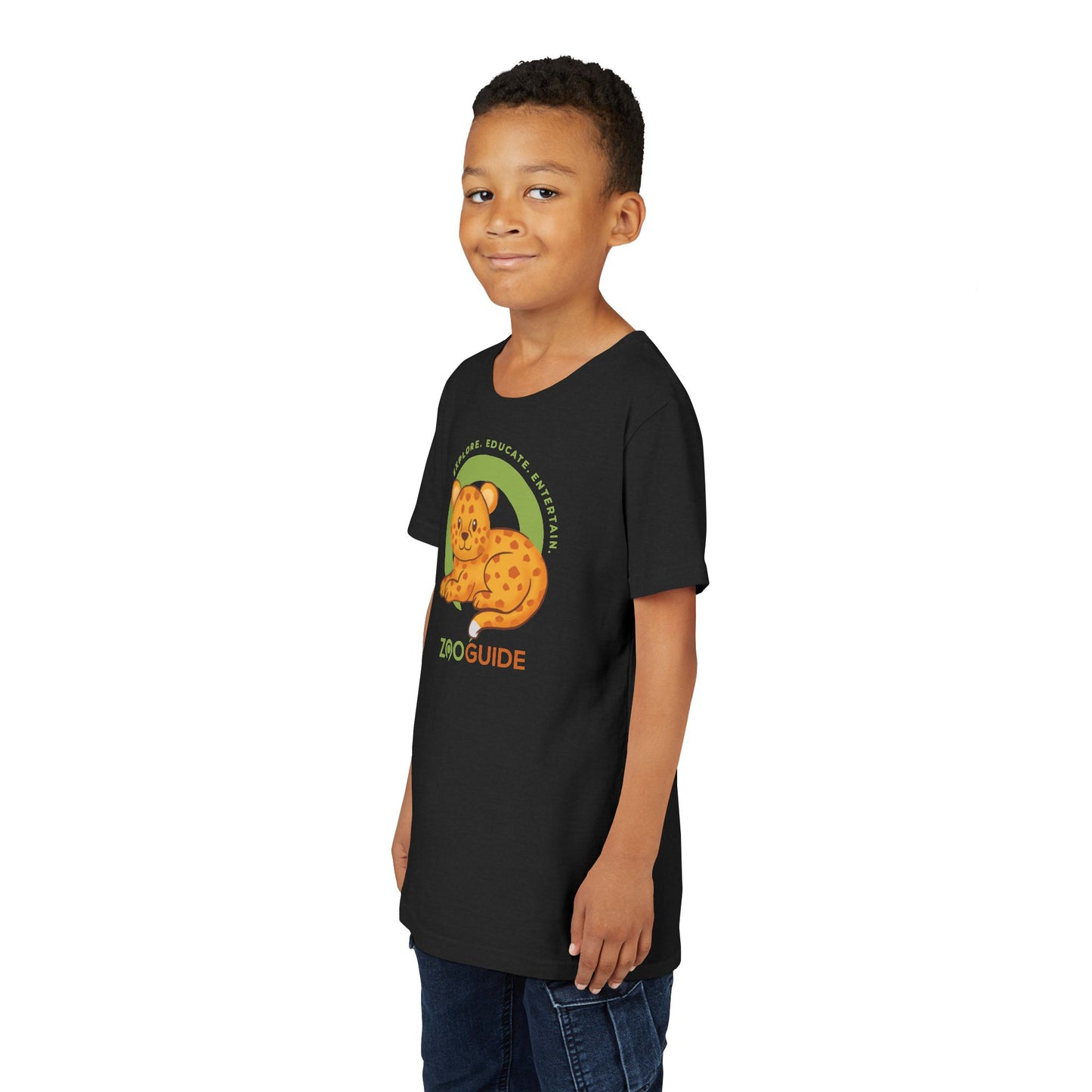 African Leopard in Zoo Guide™ Waypoint Icon Youth Tee Shirt by Zoo Guide™