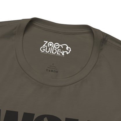 WOLF Adult Unisex Tee Shirt by Zoo Guide™