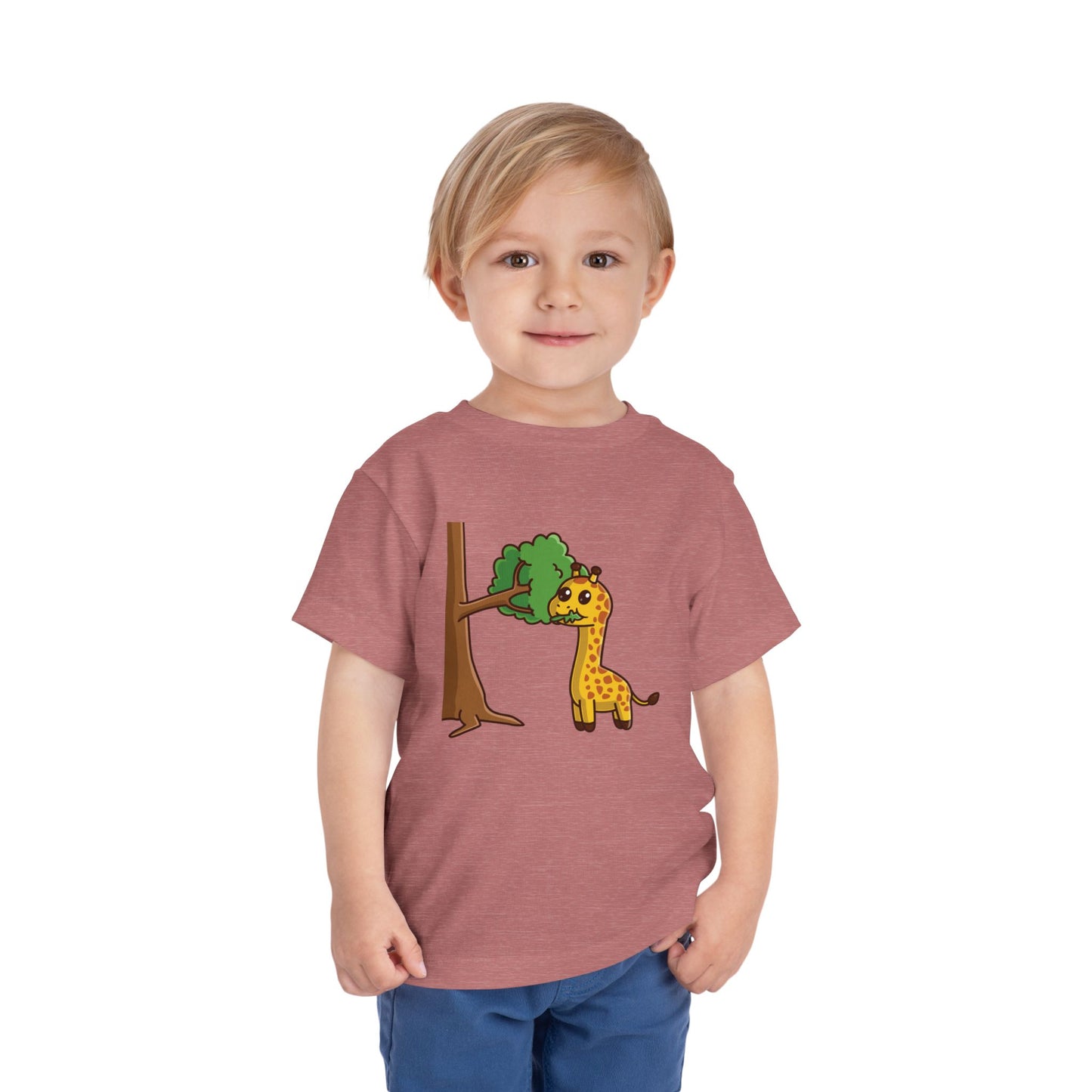 Giraffe Snackin' Kawaii Style Toddler Tee Shirt by Zoo Guide™