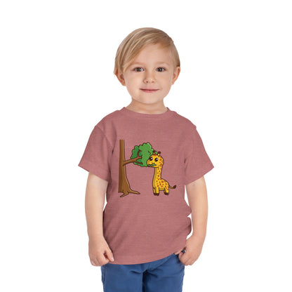 Giraffe Snackin' Kawaii Style Toddler Tee Shirt by Zoo Guide™