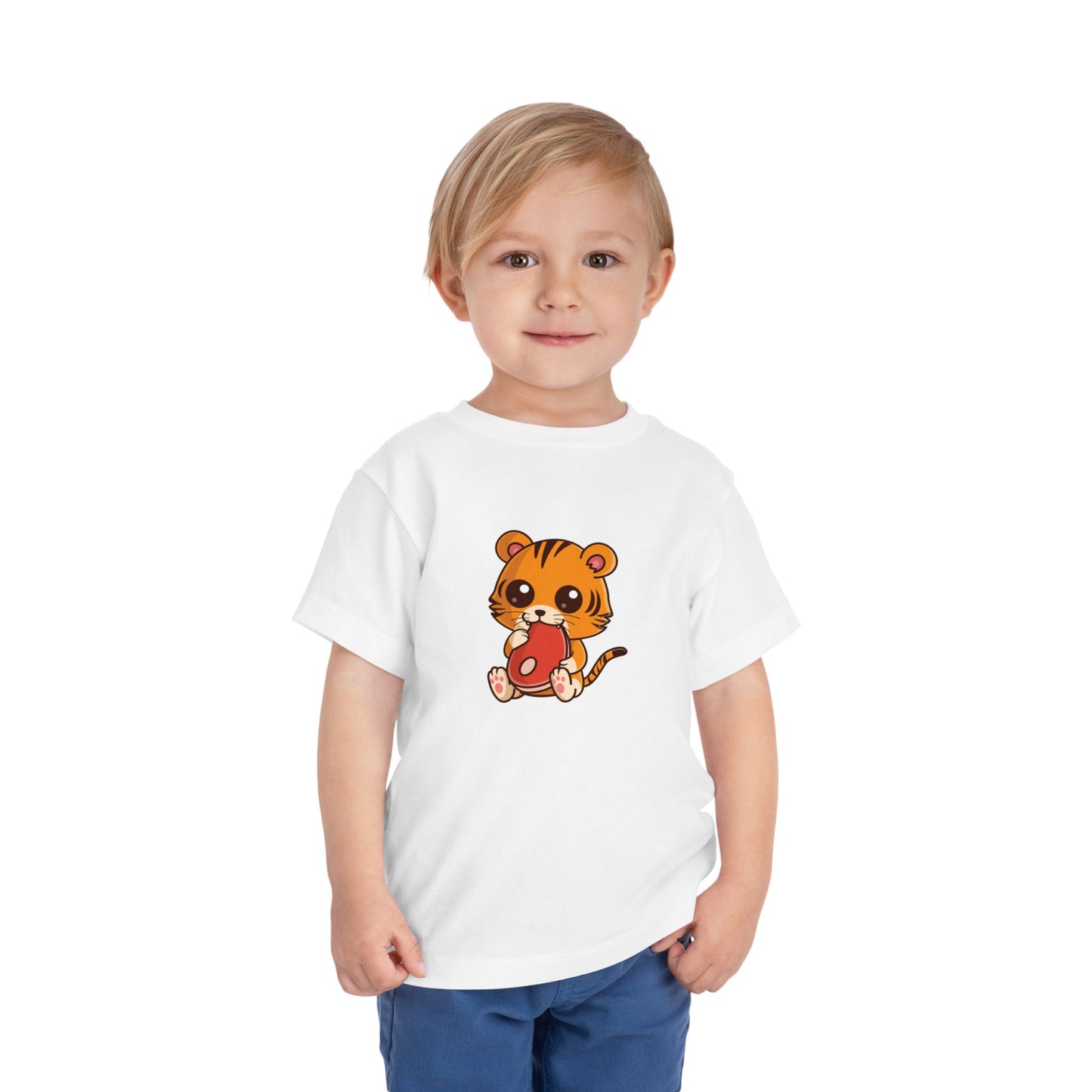 Tiger Snakin' Kawaii Style Toddler Tee Shirt by Zoo Guide™