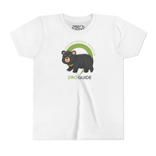 American Black Bear in Zoo Guide™ Waypoint Icon Youth Tee Shirt by Zoo Guide™