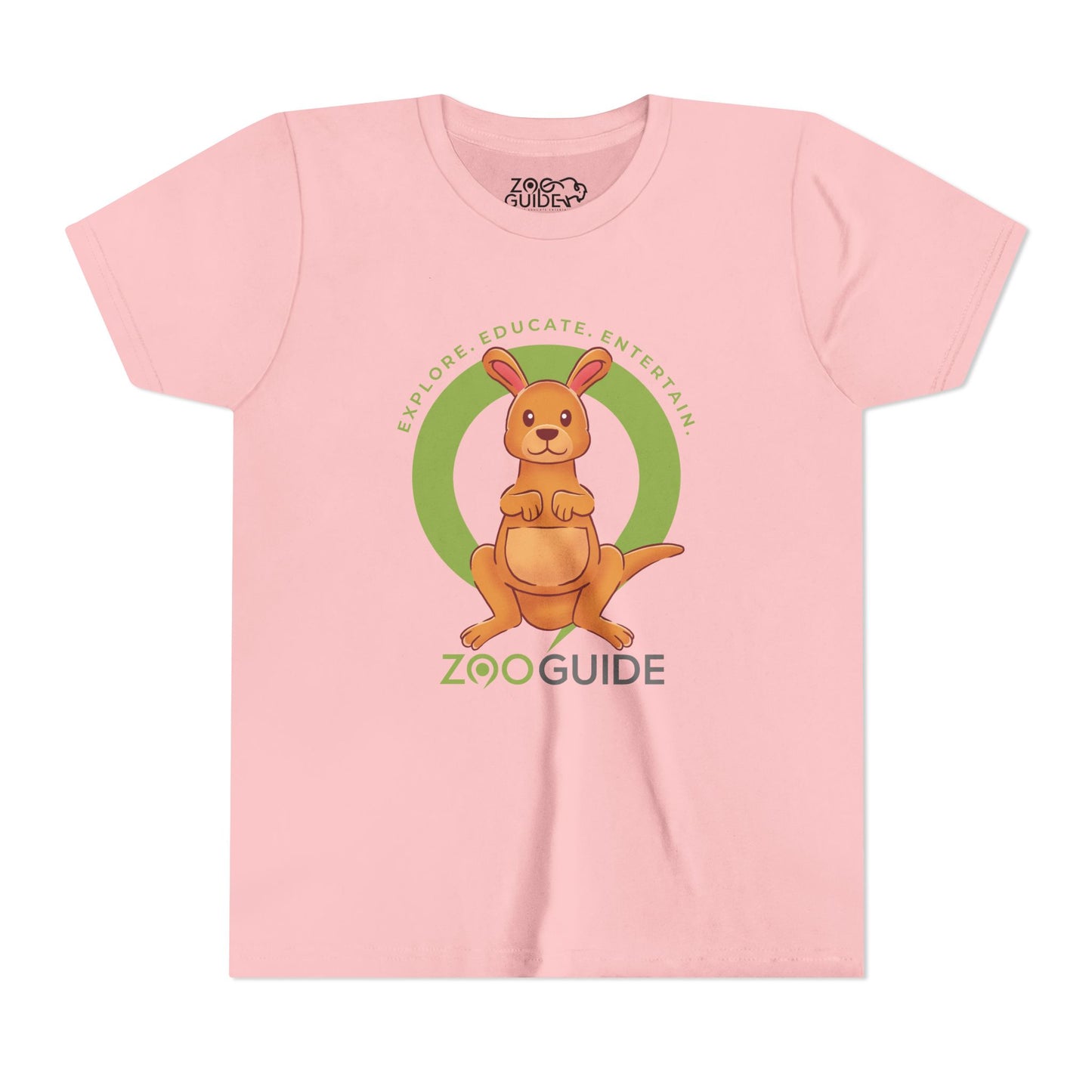 Red Kangaroo in Zoo Guide™ Waypoint Icon Youth Tee Shirt by Zoo Guide™