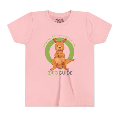 Red Kangaroo in Zoo Guide™ Waypoint Icon Youth Tee Shirt by Zoo Guide™