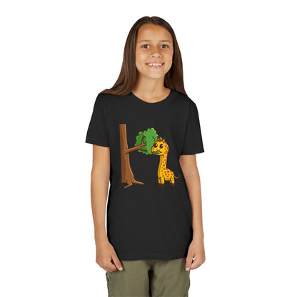 Giraffe Snackin' Kawaii Style Youth Tee Shirt by Zoo Guide™
