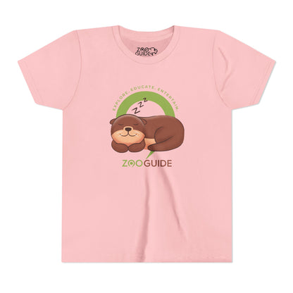Asian Small Clawed Otter Sleepin' in Zoo Guide™ Waypoint Icon Youth Tee Shirt by Zoo Guide™