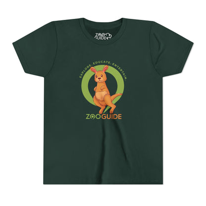 Red Kangaroo in Zoo Guide™ Waypoint Icon Youth Tee Shirt by Zoo Guide™
