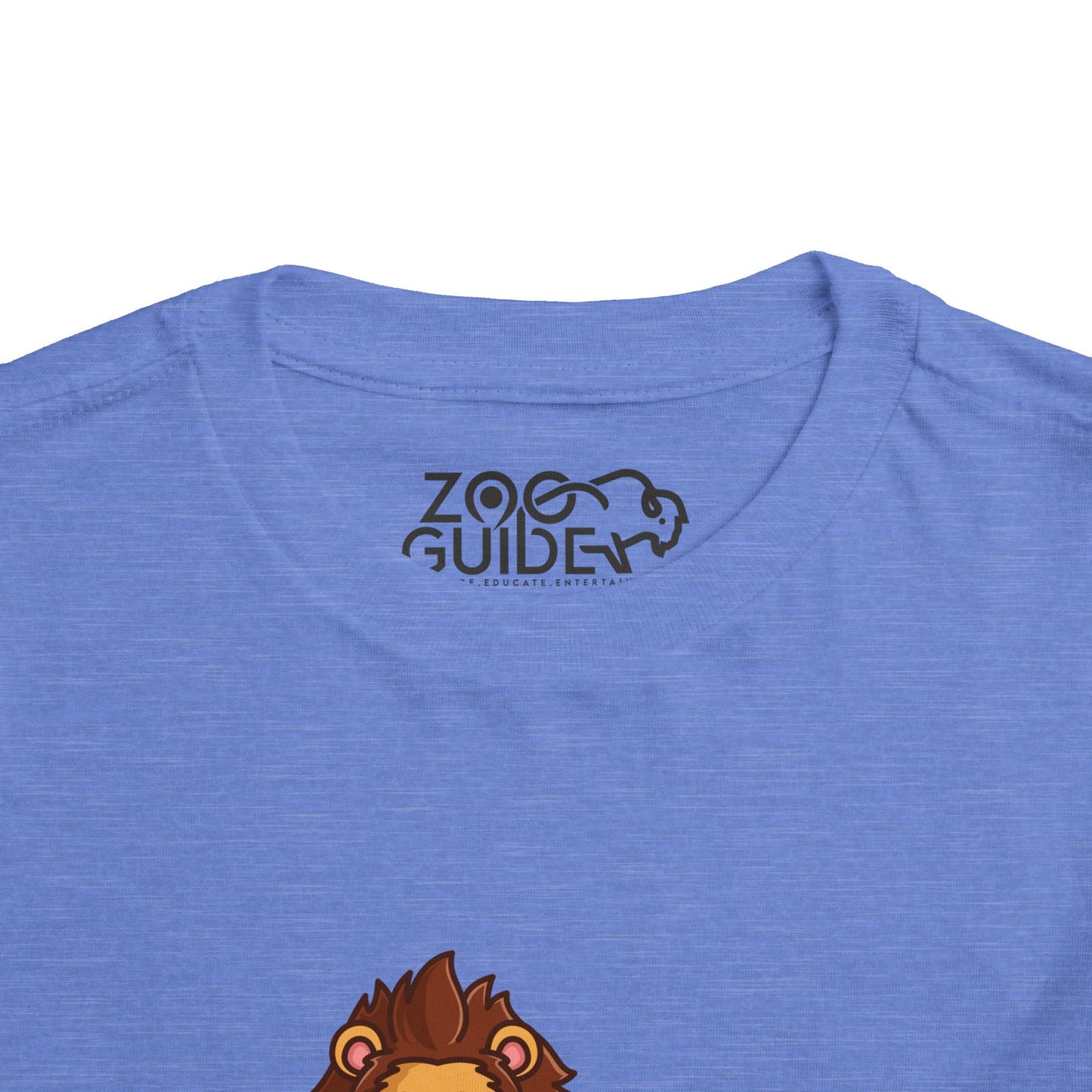 African Lion Hippo Kawaii Style Toddler Tee Shirt by Zoo Guide™