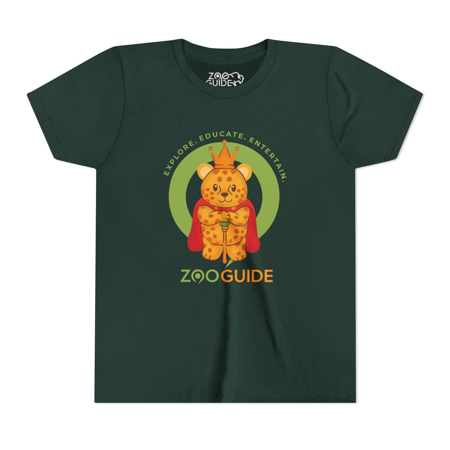 The Regal African Leopard in Zoo Guide™ Waypoint Icon Youth Tee Shirt by Zoo Guide™