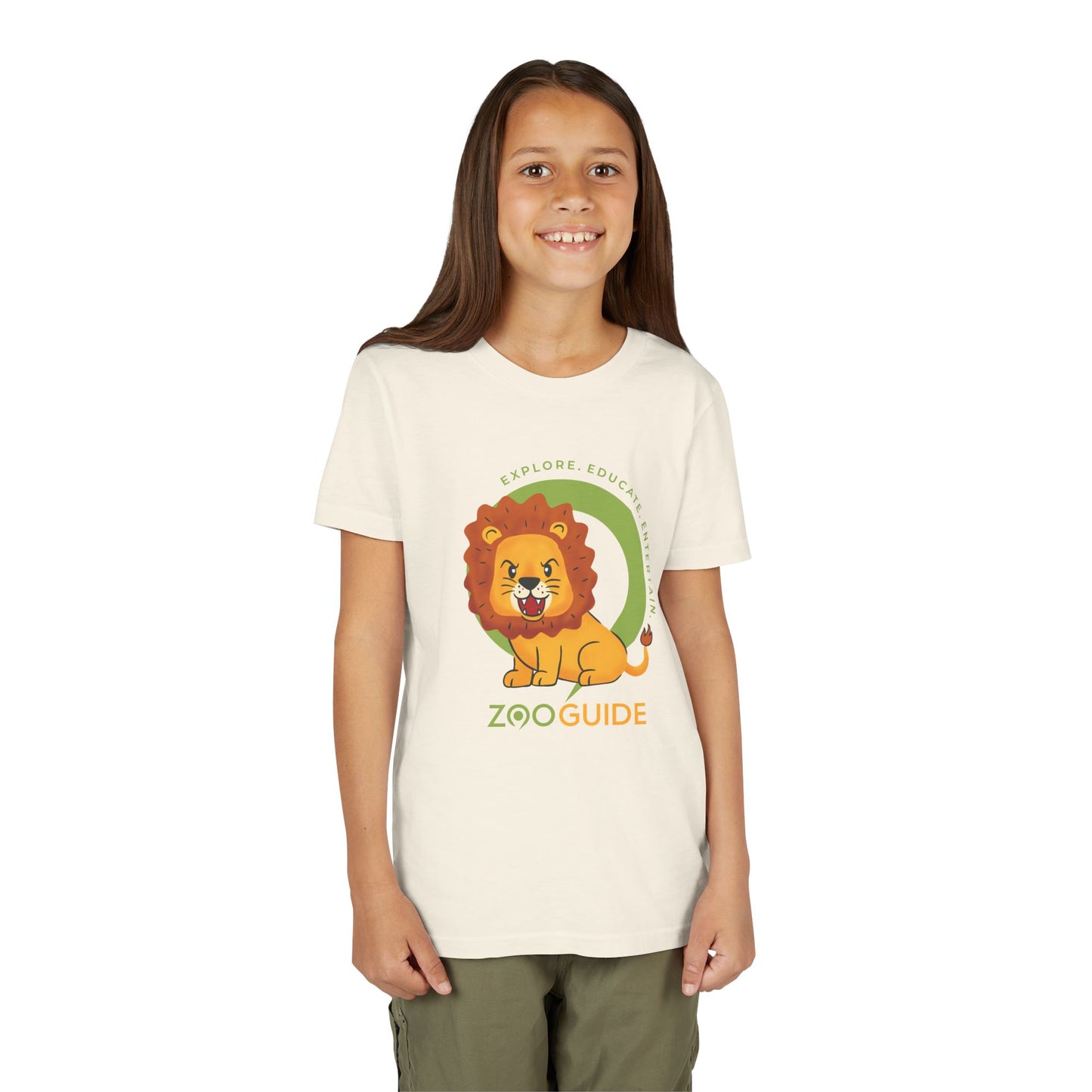 Lion Roaring in Zoo Guide™ Waypoint Icon Youth Tee Shirt by Zoo Guide™