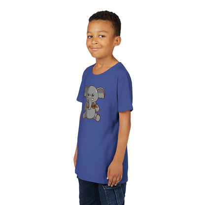 African Elephant Kawaii Style Youth Tee Shirt by Zoo Guide™