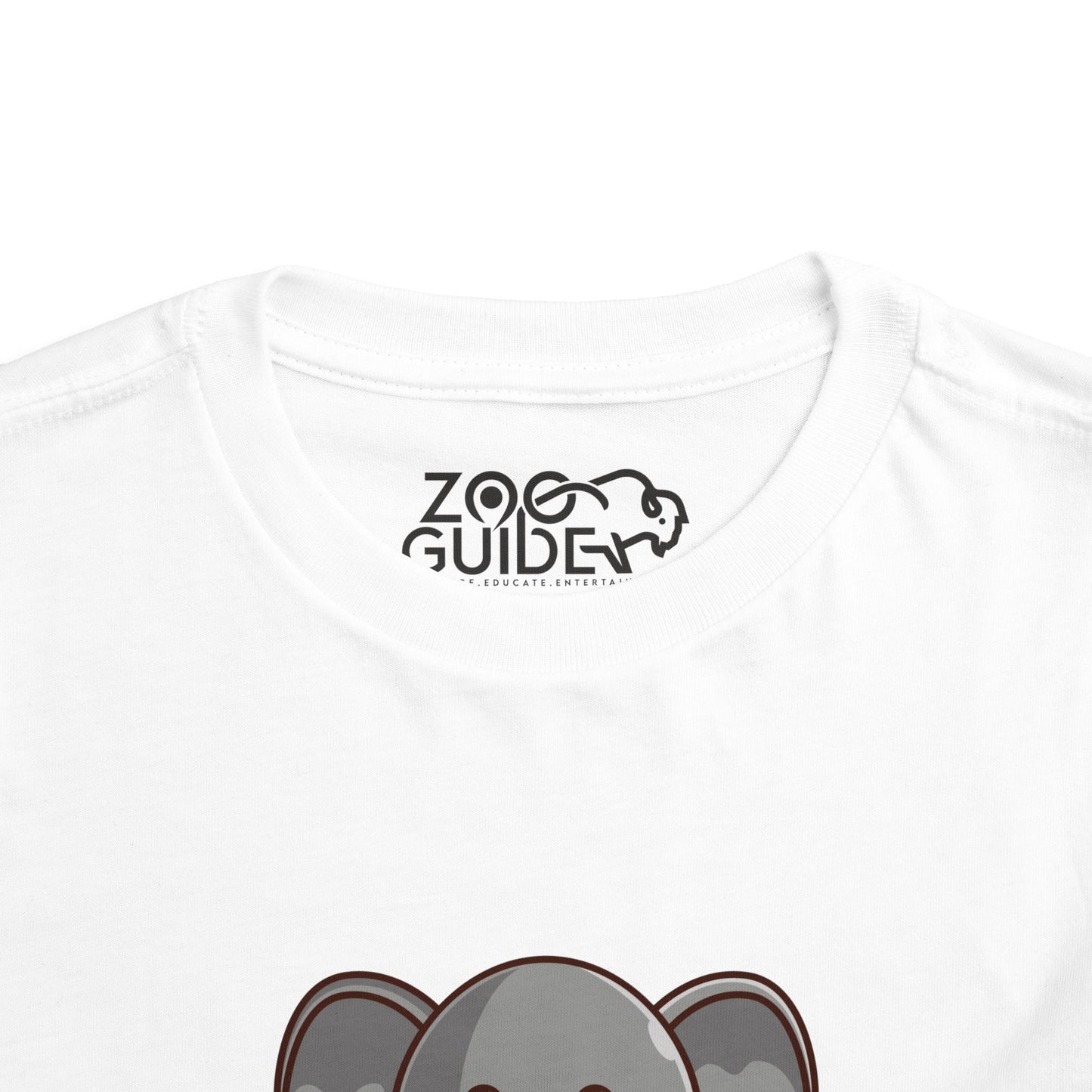 African Elephant Kawaii Style Toddler Tee Shirt by Zoo Guide™