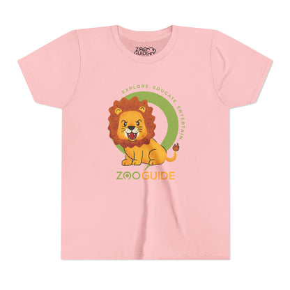 Lion Roaring in Zoo Guide™ Waypoint Icon Youth Tee Shirt by Zoo Guide™