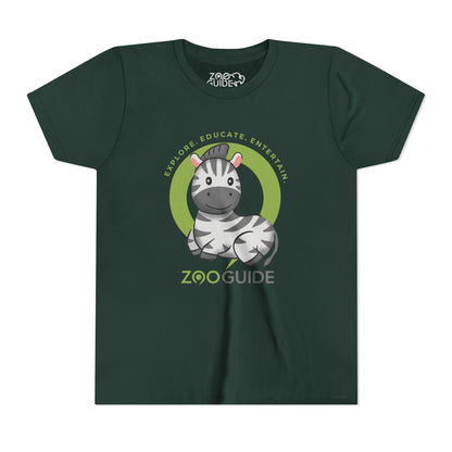 Zebra Laying Down in Zoo Guide™ Waypoint Icon Youth Tee Shirt by Zoo Guide™