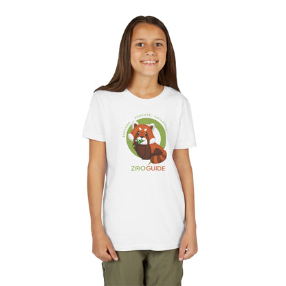 Red Panda Eating Bamboo in Zoo Guide™ Waypoint Icon Youth Tee Shirt by Zoo Guide™