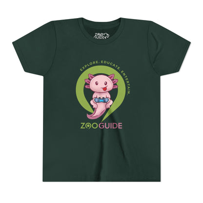 Axolotl Gaming in Zoo Guide™ Waypoint Icon Youth Tee Shirt by Zoo Guide™