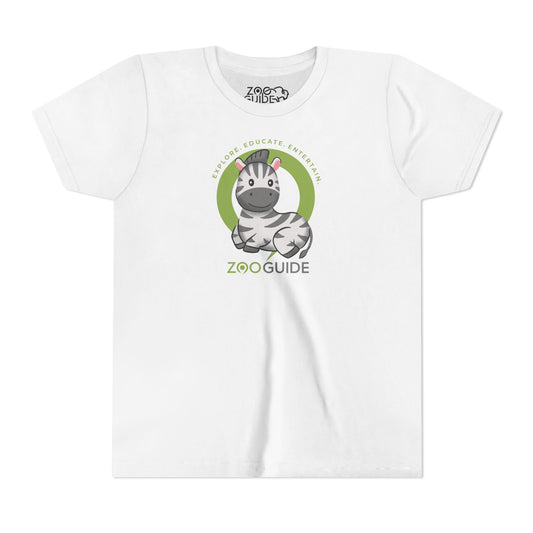 Zebra Laying Down in Zoo Guide™ Waypoint Icon Youth Tee Shirt by Zoo Guide™