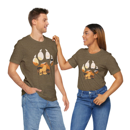 African Lion Print Adult Unisex Tee Shirt by Zoo Guide™