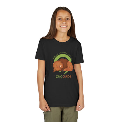 Bison Sleeping in Zoo Guide™ Waypoint Icon Youth Tee Shirt by Zoo Guide™