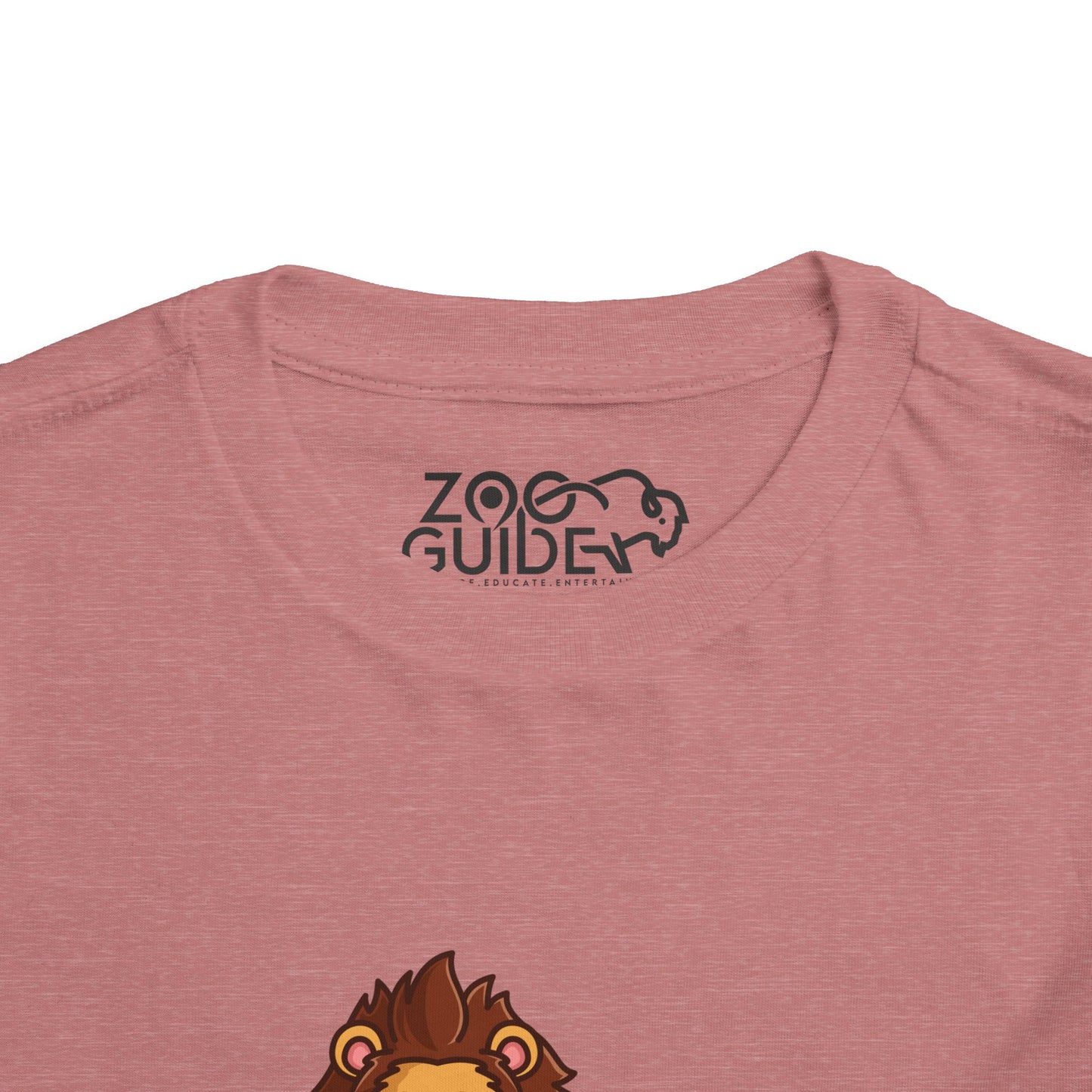 African Lion Hippo Kawaii Style Toddler Tee Shirt by Zoo Guide™