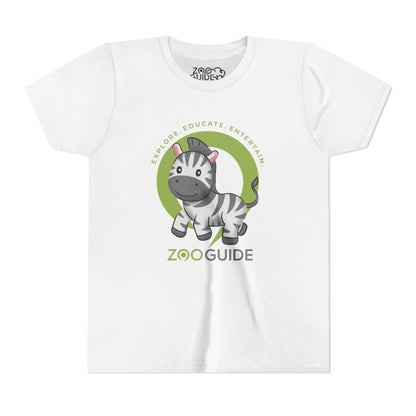 Zebra Prancing in Zoo Guide™ Waypoint Icon Youth Tee Shirt by Zoo Guide™