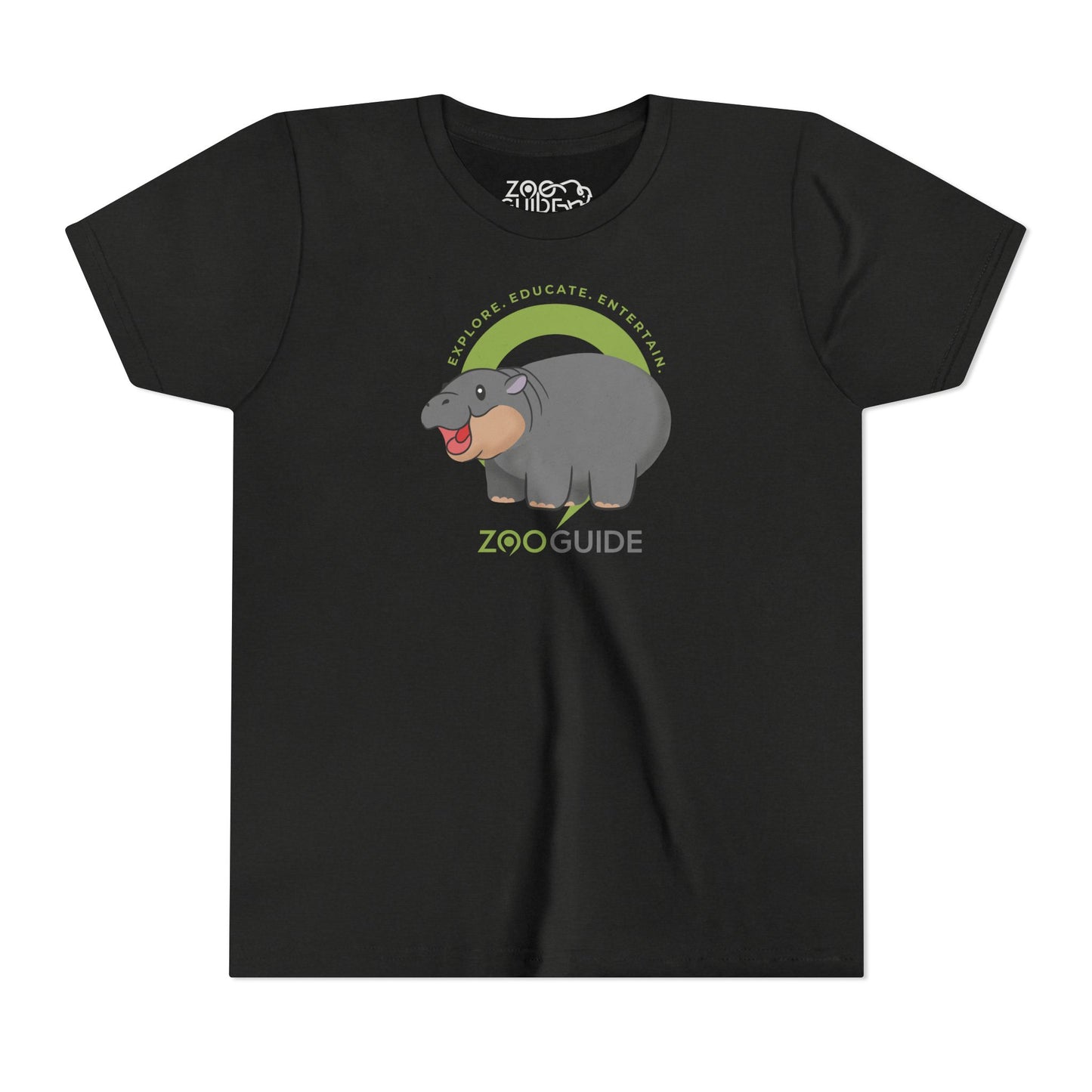 Pygmy Hippo Open Mouth in Zoo Guide™ Waypoint Icon Youth Tee Shirt by Zoo Guide™