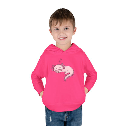 Axolotl Sleeping Toddler Pullover Fleece Hoodie by Zoo Guide™