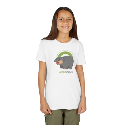 Pygmy Hippo Open Mouth in Zoo Guide™ Waypoint Icon Youth Tee Shirt by Zoo Guide™