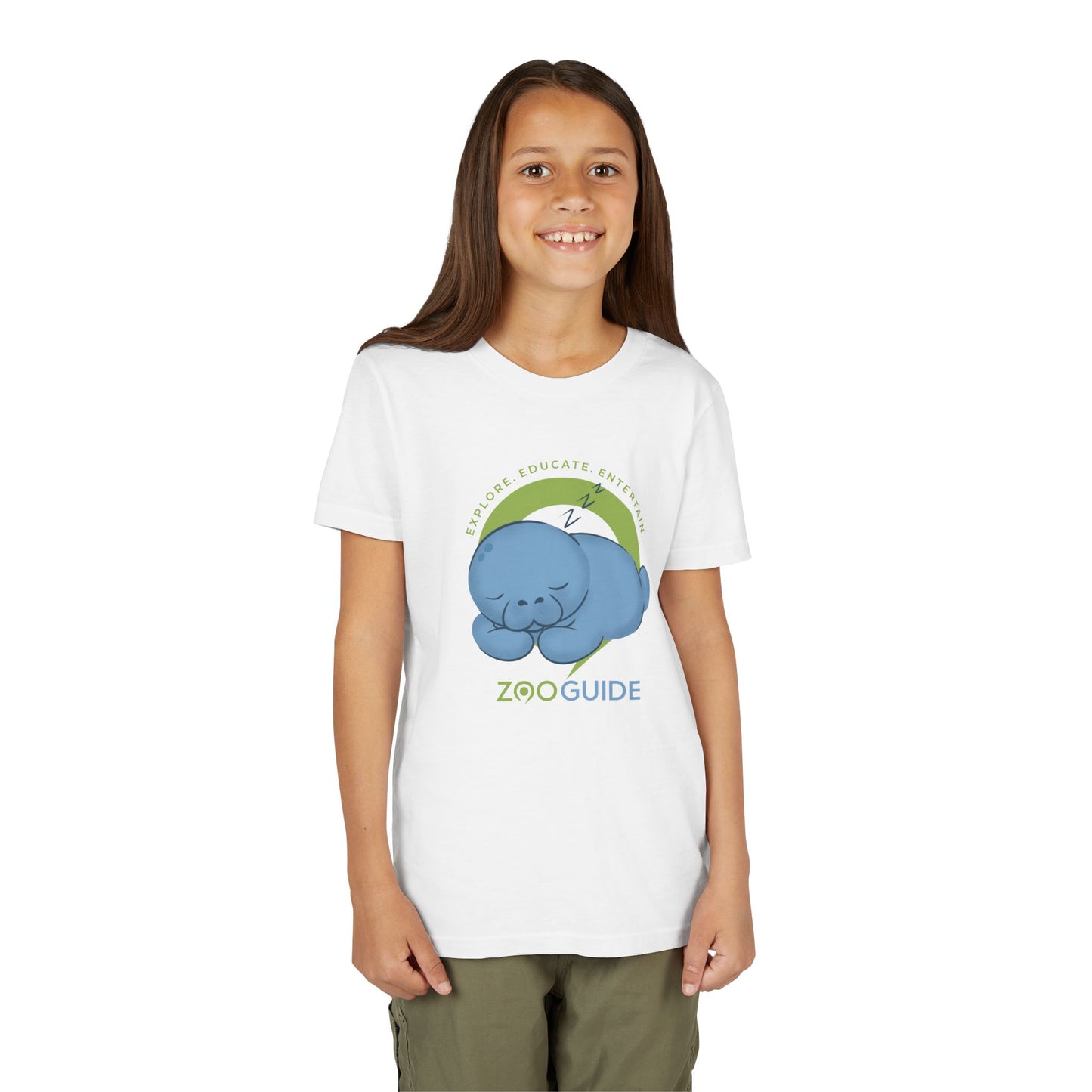 Manatee Sleepin' in Zoo Guide™ Waypoint Icon Youth Tee Shirt by Zoo Guide™