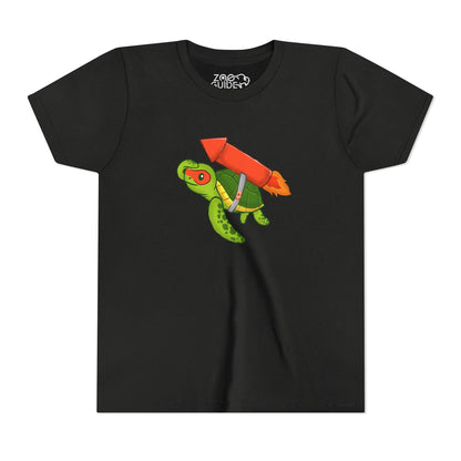 Sea Turtle on Rocket Youth Tee Shirt by Zoo Guide™