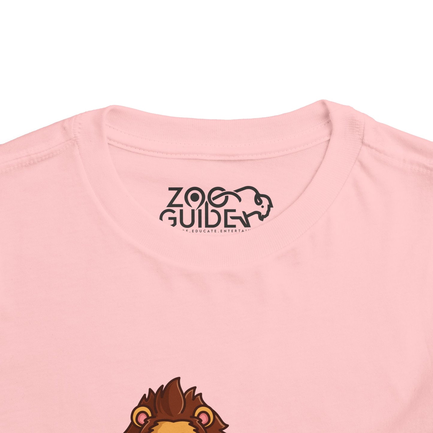 African Lion Hippo Kawaii Style Toddler Tee Shirt by Zoo Guide™