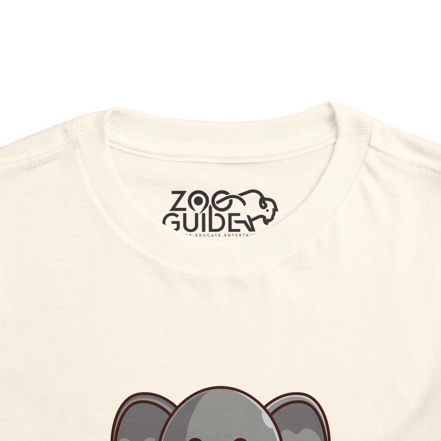 African Elephant Kawaii Style Toddler Tee Shirt by Zoo Guide™